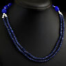 Details about  / 335.00 Cts Earth Mined Faceted Blue Sapphire Oval Shape Beads Necklace JK 28E245