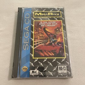 MegaRace (Sega CD, 1994). Disc , Case Manual Complete Brand NEW Sealed Free Ship