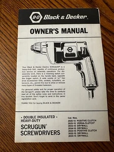 Manual Black & Decker Scrugun 2020-10 2033-10 2034-10 y más - Imagen 1 de 4