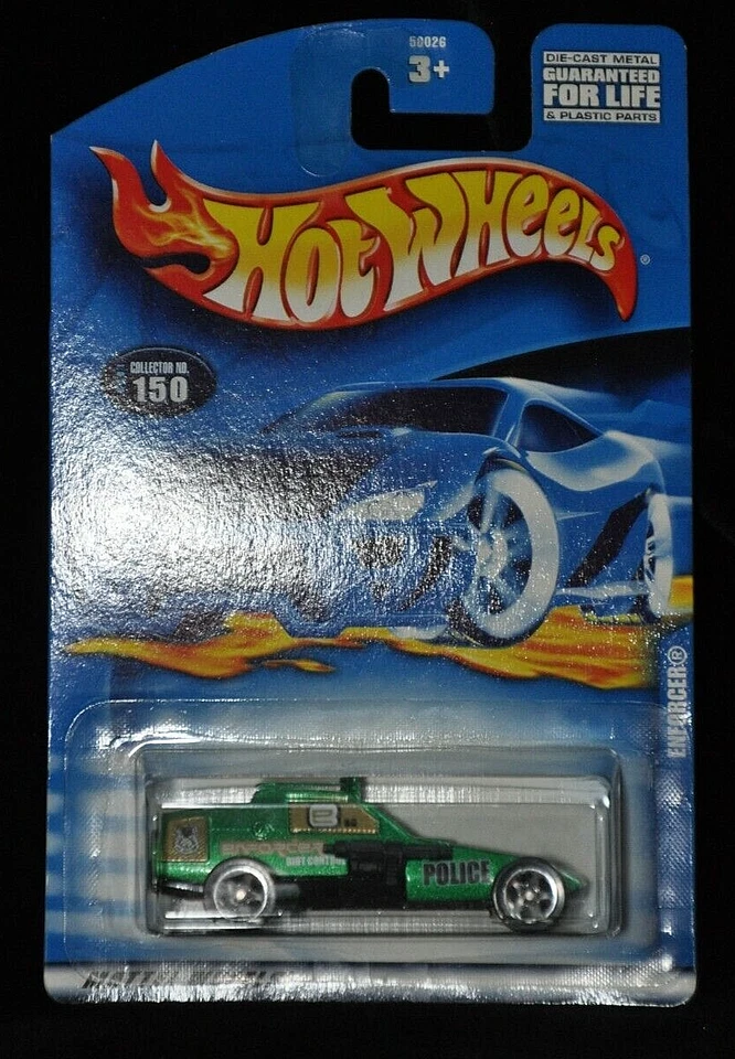 Hot Wheels ENFORCER - 2001 #150 - Green, DD5 Wheels - Armored Dune Buggy! - Image 1 of 1