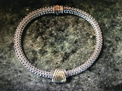 John Hardy Collar Cadena Trigo 10.5mm con Potenciador de Puntos 18K Foto 1 de 2