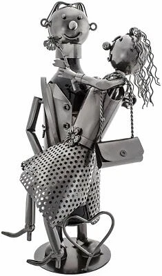 BRUBAKER Wine Bottle Holder "Lovers" - Metal Wine Stand - Image 1 of 4