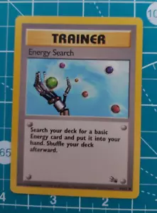 Energy Search Trainer 59/62 Fossil Unlimited WotC 1999 Vintage Pokemon TCG NM - Bild 1 von 2