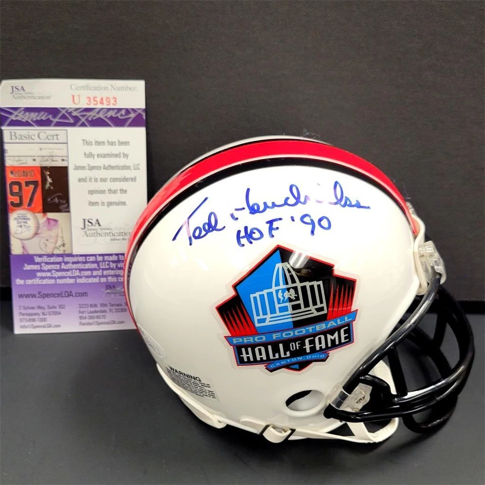 Ted Hendricks autograph signed "HOF 90" Mini Helmet Raiders ~ JSA COA - Image 1 of 4