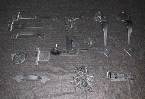 Miscellaneous Wrought Iron Hardware Lot 13 Pieces Display Cover