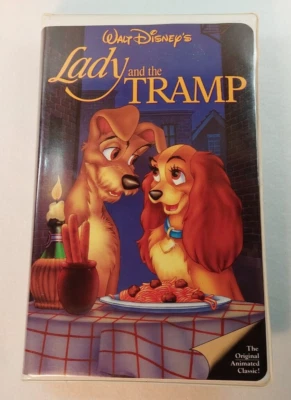 Lady and the Tramp VHS Walt Disney’s BLACK DIAMOND Tape Clam Shell 582 Vintage - Image 1 of 4