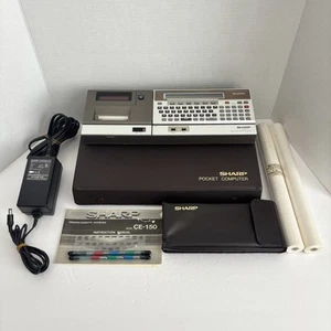 Vintage Sharp PC-1500 Pocket Computer with CE-150 Printer - Untested As-Is Parts - Bild 1 von 14