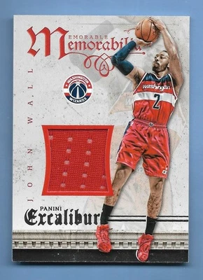 JOHN WALL 2015-16 PANINI EXCALIBUR GAME USED JERSEY RELIC CARD #12 NBA STAR! - Image 1 of 2