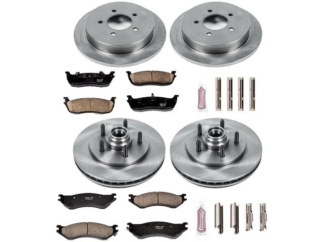 Kit de pastillas de freno delanteras y traseras y rotor para Lincoln Navigator JX783GM 2000-2002 Foto 1 de 1