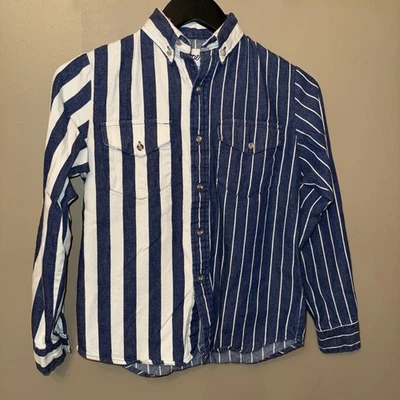 Vintage Roper Western Boys Shirts 100% Cotton Striped  L/S Rodeo Western - Image 1 of 4