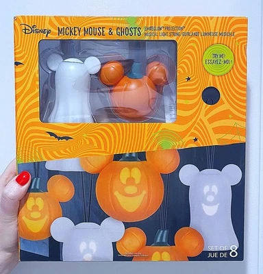 Mickey Mouse Ghost & Pumpkin Musical String Lights - Image 1 of 3