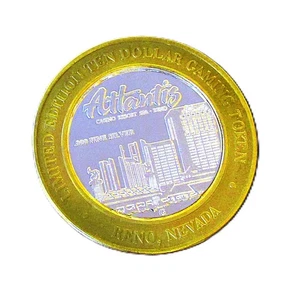 ATLANTIS CASINO ONE TROY OUNCE .999 FINE SILVER ROUND #400243 - Bild 1 von 2