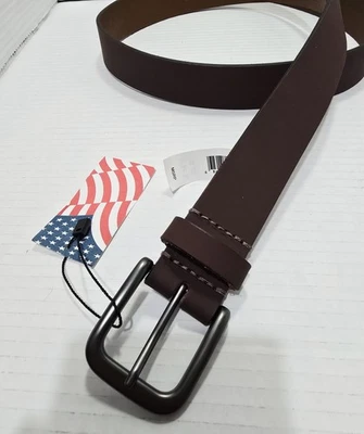 Timberland Cinturón de Cuero Clásico Jean Cinturón Marrón W42 Nuevo con Etiquetas Foto 1 de 4