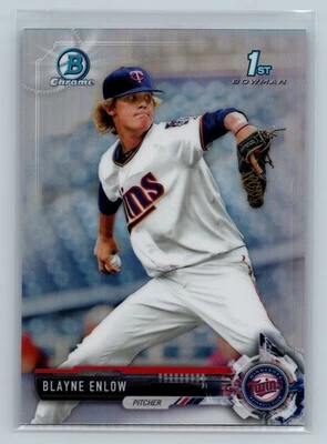 2017 Bowman Draft Chrome Refractor Blayne Enlow BDC-63 Minnesota Twins - Image 1 of 2