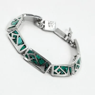 Türkisarmband Armband mit Türkis aus in 925 Silber Brecelet Silver Länge 18 cm - Bild 1 von 4