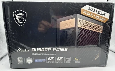 MSi MEG AI1300p PCIE5 80 Plus Platinum 1300W PCle ATX 3.1 Netzteil - versiegelt - Bild 1 von 4