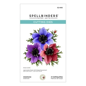 Spellbinders Anemone Etched Dies from the Summer Solstice Garden Collection by S - Picture 1 of 5
