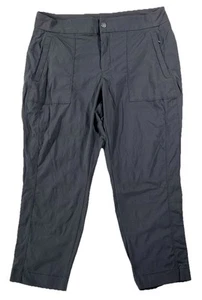 Athleta Women’s Trekkie Cropped Nylon Hiking Pants Gray Style 778166 Size 14 - Picture 1 of 10