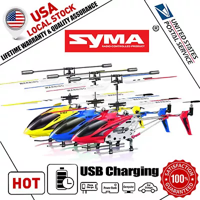 Syma S107G RC Helicopter with Gyro Remote Control Helicopter Drone for Kids Gift - Image 1 of 4