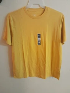 Mens George Size Large 42-44 Crew Neck Short Sleeve Tee Shirt Color Yellow NWT - Picture 1 of 3