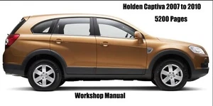 HOLDEN CAPTIVA 2007 to 2010 WORKSHOP MANUAL - PDF Files - Bild 1 von 2