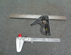 Vintage SEARS 12" Combination Square 9-3930 + SEARS Vernier Caliper 9-4022 - Picture 1 of 12