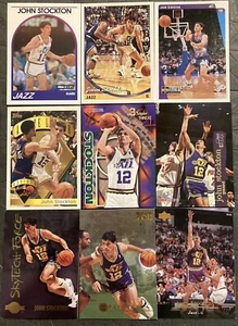 Lot of 9 John Stockton 1989-90 NBA Hoops, SkyBox Premium, Topps Cards - Picture 1 of 1