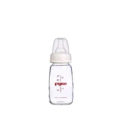 Pigeon Slim Neck Peristaltic 120mL Glass Feeding Baby Bottle for Newborn Infant - image 1 of 4