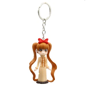 Vocaloid - Hatsune Miku Brown Hair 3" Keychain Figurine NEW Miku Hatsune Figure - Picture 1 of 3
