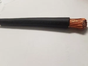 25' FT 4/0 WELDING BATTERY SOLAR CAR CABLE SAE J1127 BLACK MADE IN USA NEW - Picture 1 of 1