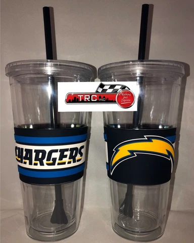 Los Angeles Chargers Boelter NFL 22oz Double Wall Hype Tumbler W/Lid & Straw Cover