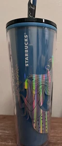 Nuevo vaso Starbucks Sirena Navidad 2021 24 OZ ventilación azul Chages color - Imagen 1 de 7