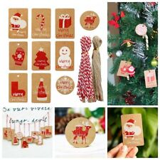 Snowman Gift Tag Santa Xmas Ornament Cartoon Tree Hanging  Decorations for Home