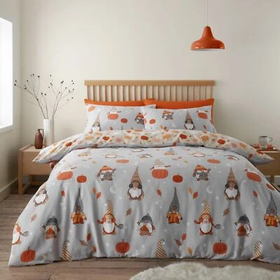 Catherine Lansfield Brushed Cotton Autumn Gonks Single, Double,King,Fleece Throw