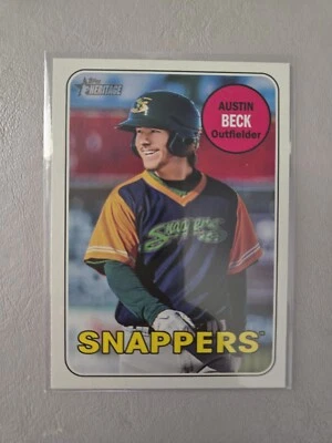 2018 Topps Heritage Minors Base #88 Austin Beck Athletics Dodgers  - Image 1 of 2