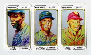 #2200079 DICK LUNDY TURKEY STEARNES BUCK O'NEIL Mexican Beer Negro Card Lot