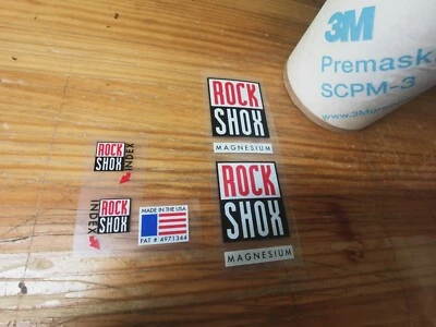 Juego de calcomanías de horquilla Rock Shox MAGNESIO pegatina pegatina pegatina ステブ Foto 1 de 4