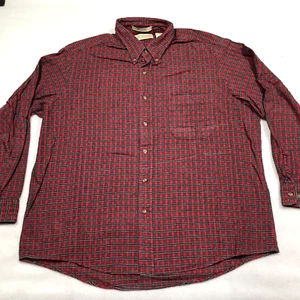Vintage CLAYBROOKE Flanell Hemd Herren XL rot Fensterscheibe kariert Urlaub Grunge  - Bild 1 von 15