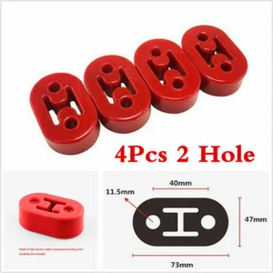 4PCS 2Holes 11.5mm Car Exhaust Rubber Mount Support Heavy duty Universal Red MU - Picture 1 of 5