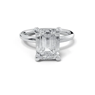 IGI Diamond Engagement Ring VVS2 D Emerald Cut 3 Carat Lab-created Eye Clean - Image 1 of 4