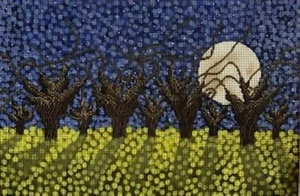Needlepoint Handpainted Cooper Oaks Full Moon 18x12 - Picture 1 of 4
