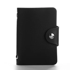 Men's 24 Cards Slim PU Leather ID Credit Card Holder Pocket Case Purse Wallet" - Picture 1 of 21