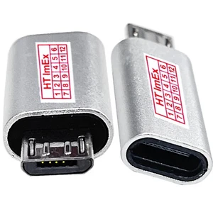 Silber - USB C zu micro USB Adapter USB 3.1 Typ C Buchse auf Micro 2.0 B Stecker - Bild 1 von 7