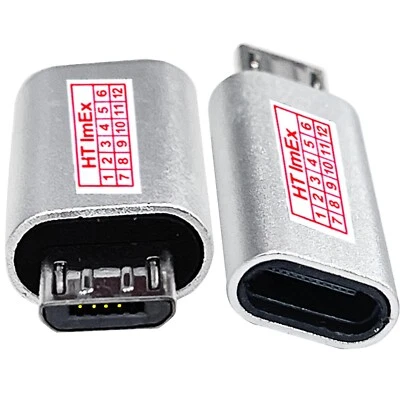 Silber - USB C zu micro USB Adapter USB 3.1 Typ C Buchse auf Micro 2.0 B Stecker - Bild 1 von 4