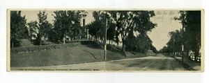 Postal de Haverhill MA Mass 1907, doble pliegue, doble ancho, vista a la calle, Buttonwoods - Imagen 1 de 2