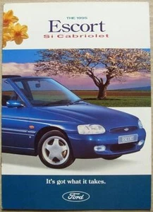 FORD ESCORT Si CABRIOLET Car Sales Brochure April 1995 #FA1219 - Picture 1 of 4