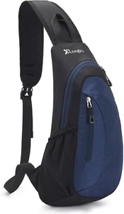 Borsa Zaino Marsupio Impermeabile Borsello Uomo Tracolla Borsa a Tracolla Di Gra - Foto 1 di 12