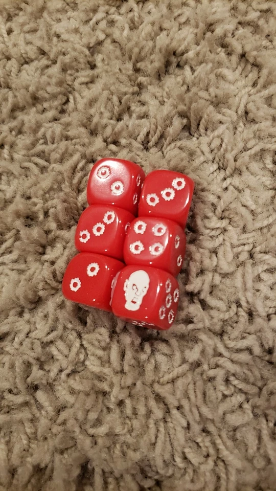 CMON Boardgame Dice - Red (6) NM - Image 1 of 1