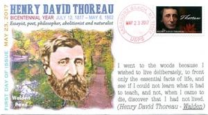 COVERSCAPE computer generated Henry David Thoreau 1817-2017 U/O fdc - Picture 1 of 1