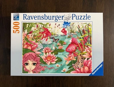 Ravensburger "Minu's Pond Daydreams" 500 Piece Jigsaw Puzzle-Complete - Image 1 of 4